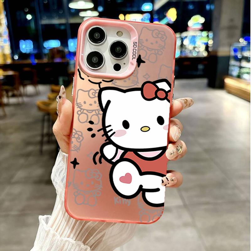 Cute Hello Kitty Casing For Iphone 17 Air 17 Pro Max 1615 14 11 12 13 Pro Max 16 Plus 16e 13 Mini Lovely Cartoon Hard Phone Case