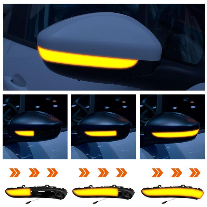 Dynamic Turn Signal Blinker Side Mirror Indicator Light Lamp for Peugeot 208 2008 12’-22 Citroen C3 MK3 C4 Cactus Opel Corsa F