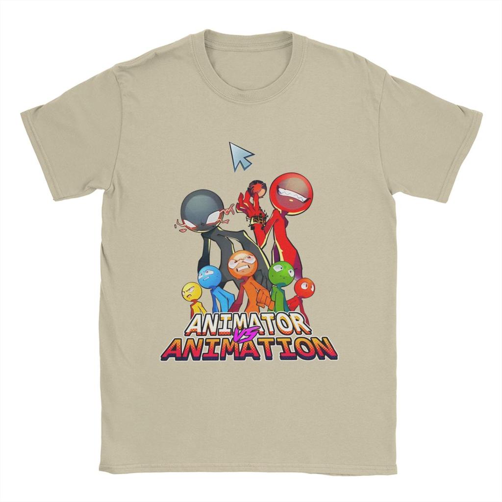 Alan Becker Cartoon Animator VS Animation Apparel Shirt Men Women Vintage 100% Cotton Printed Clothing