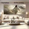 Modern Jesus Walks on Water Biblical Wall Art - Frameless Canvas Poster Suitable for Living Room, Bedroom, Church - Christmas & Holiday Gift