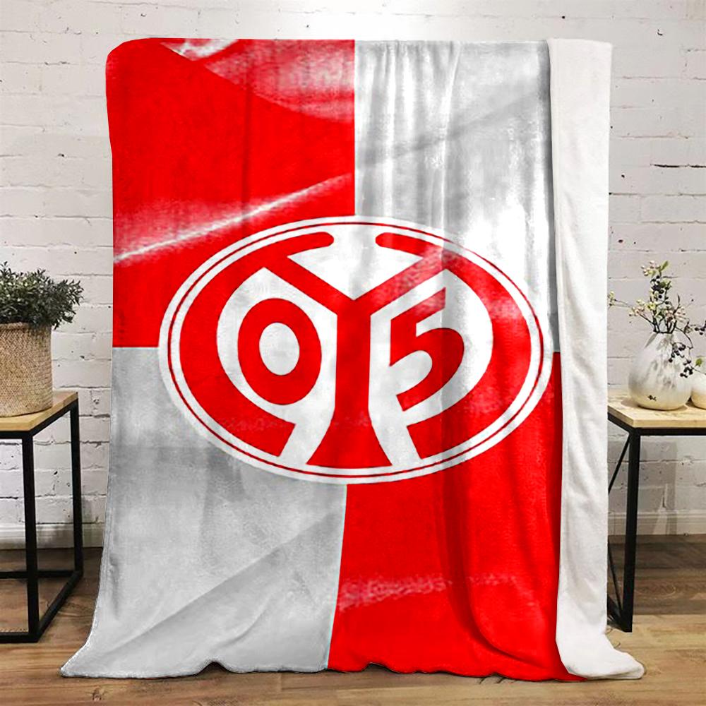 German professional football team 1 FSV Mainz 05 printed pattern bedroom blanket, Keep warm bedroom blanket, suitable for living room and bedroom sofa