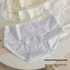 Japanese-Style Women's Mid-Waist Cotton Briefs - Cute, Antibacterial, Seamless, Thin, Extended Crotch, Triangle Design.
