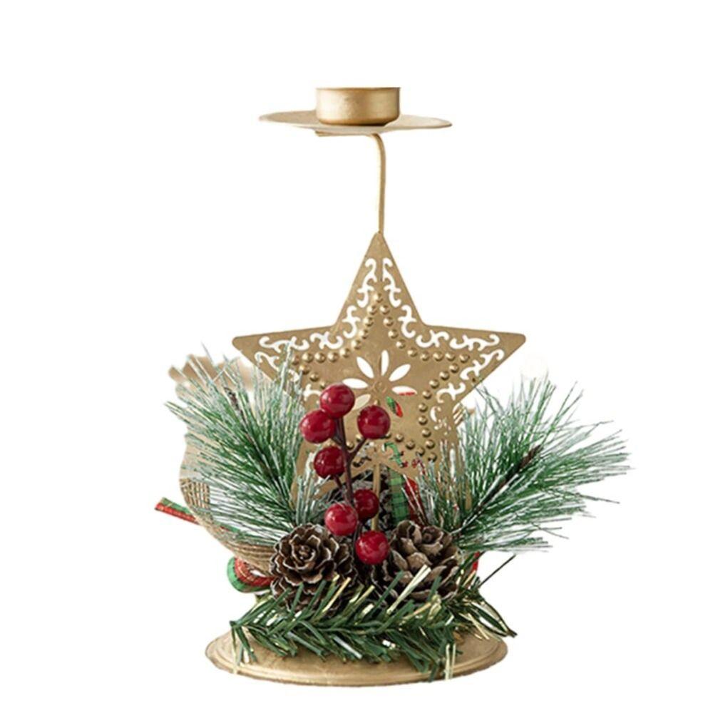 Снежинка Рождественский Железный Подсвечник Лось Пентаграмма Пентаграмма Подсвечник Железные Снежинки Свечные Украшения Тема Фестиваля