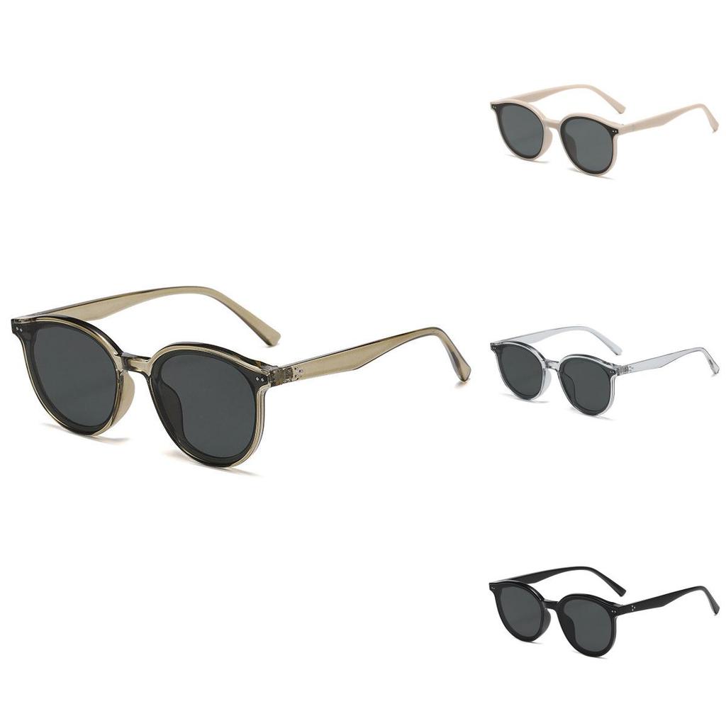 Retro Round Frame Sunglasses For Women Uv400 Protectio N With Gray Lenses For Outdoor Activities