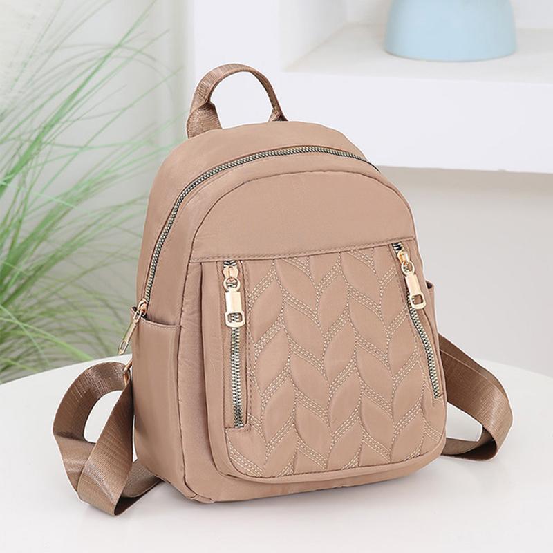 Высококачественный нейлоновый городской модный женский рюкзак большой вместимости на молнии в минималистичном повседневном стиле для студентов