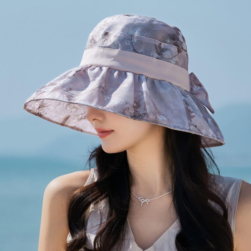 Eugen Yarn Bucket Hat Women's Spring Summer Breathable Sunscreen Fashion Versatile Sun Hat Thin Sun Hat