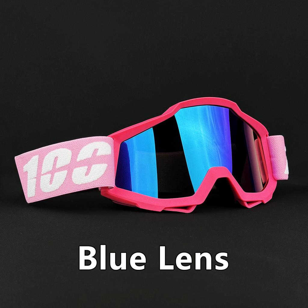 100 Motorcycle Glasses Motocross Safety HD Lenses Goggles Dirt Bike ATV Ski MTB Goggles MOTO Outdoor Cycling Sunglasses