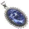Pendant Sodalite Gemstone Handmade Mother'Day Silver Jewelry 2.25"