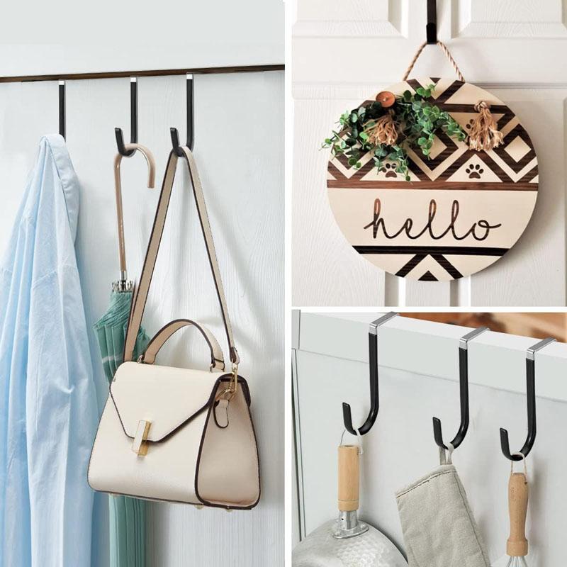 Над дверью крючок 4 шт. в упаковке одинарный металлический крючок для подвешивания полотенец пальто