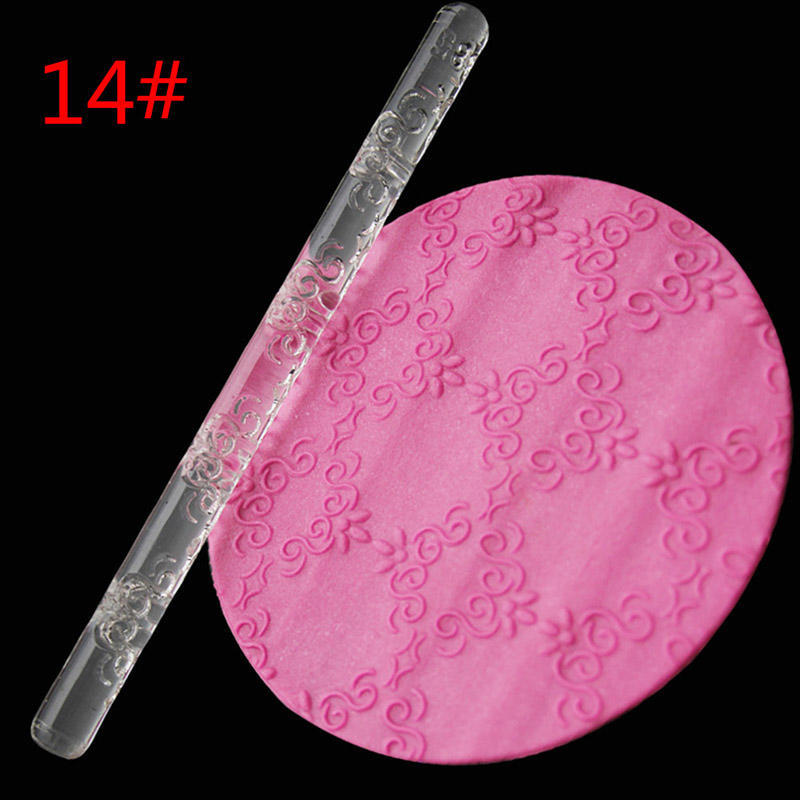 Тиснение акриловая скалка помадка сахар ремесло торт инструмент для украшения выпечки