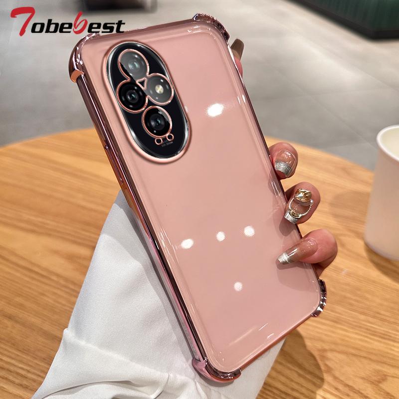 Прозрачный ударопрочный силиконовый чехол с гальваническим покрытием для Huawei Honor 200 100 90 80 70 60 Pro, мягкая задняя крышка