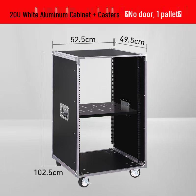 20U Transparent Door Server Rack Flight Case for Amplifiers & Speakers