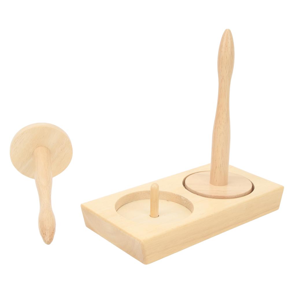 Двойной держатель клубков пряжи, шпиндель, деревянный швейный инструмент для вязания крючком, держатель для прядильной пряжи, диспенсер для ниток