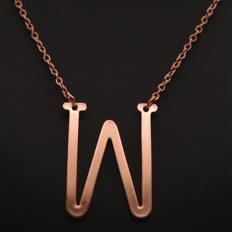 Женское ожерелье из 26 английских букв с орнаментом, пульсирующая цепочка, персонализированное ожерелье с буквами