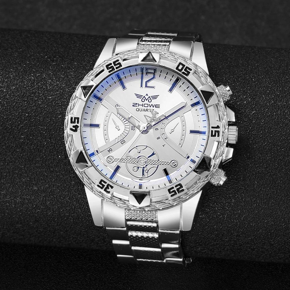 Big Dial Men's Business Watches Gold Wristwatch Creative Men Quartz Watches Business