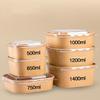 10pcs/set Disposable Lunch Box Kraft Paper Light Food Box Takeout Box  for Kitchen Accessories