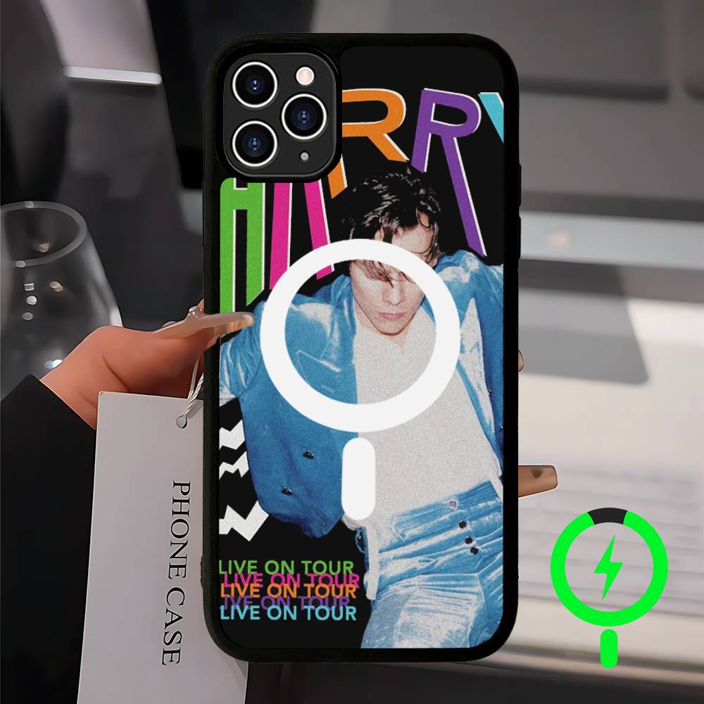 Чехол с магнитом для iPhone 17 16 14 13 12 11 15 Pro Max Plus, чехол для телефона с поддержкой беспроводной зарядки, с изображением поп-певца Гарри Стайлса