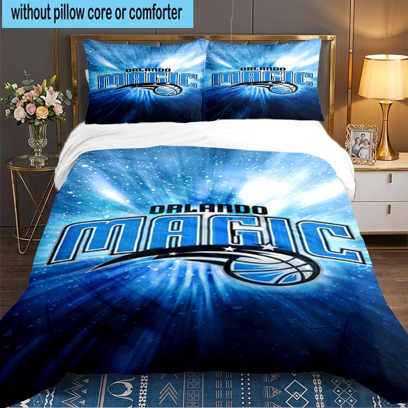 basketball Orlando Logo 3pcs Bedding Set,Including 1pc Duvet Cover And 2pcs Pillowcases Perfect Gift for Christmas,Ideal for Bedroom, Dormitory