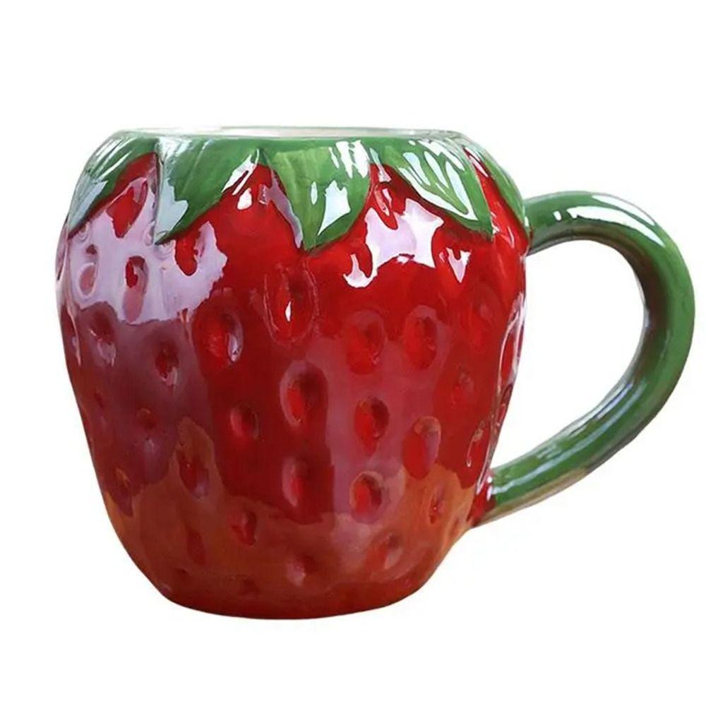 Porcelain Coffee Mug Fruit Shape Milk Container Exquisite 3D Ceramic Cup Home