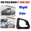 Right Passenger Wing Door Mirror Cover Side Mirror Frame for 18-21 Tesla Model Y