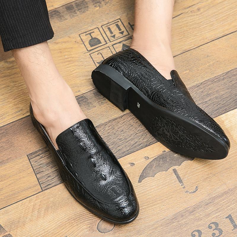 Mens Crocodile Leather Fashion Designer Business Luxury Dress Formal Wear-resistant Wedding Man Footwear Loafers Shoes for Men