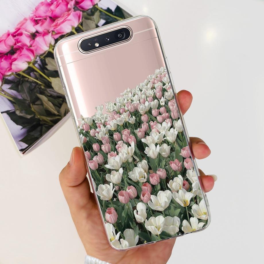 Прозрачный Мягкий ТПУ Чехол для Телефона Для Samsung Galaxy A80 Samsung A90 Чехлы Женский Модный Девичий Рисунок Funda Бампер GalaxyA80