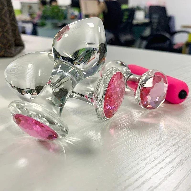 High Quality Glass Anal Plug Smooth Butt Plug Prostate Stimulator Adult Masturbation Sex Toys for Male Female Gay