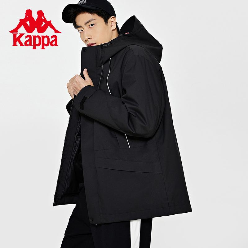 Kappa down jacket men's three in one hooded outdoor cold jacket jacket