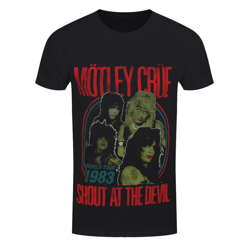 Футболка Motley Crue Shout At The Devil Тур 1983 Рок-группа Официальная Черная Новая