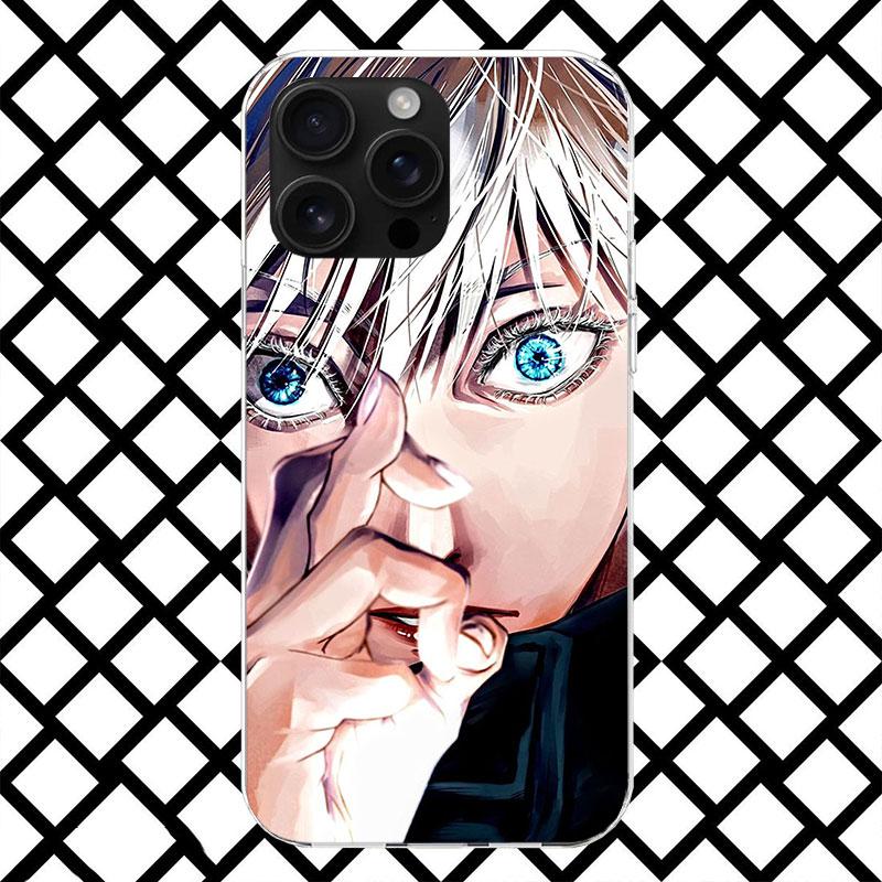 Kaisen J-Jujutsu Годзё Сатору Чехол для телефона для iPhone 17 Air 16 16E 15 14 Plus 13 Mini 12 11 Pro Max 7 8 + SE 2020 Мягкий чехол Funda