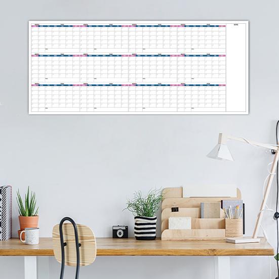 Очень большой календарь без даты Легкое планирование Многоразовая матовая белая доска на стену