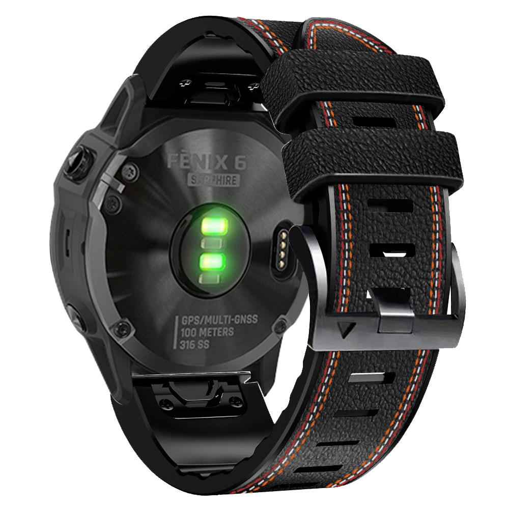 26 22 мм Кожаный Силиконовый Ремешок Для Часов Garmin Enduro 2 Ремешок Fenix 6 6X Pro 5 5X Plus 7 7X/TACTIX DELTA/MK2i/965 955 Браслет