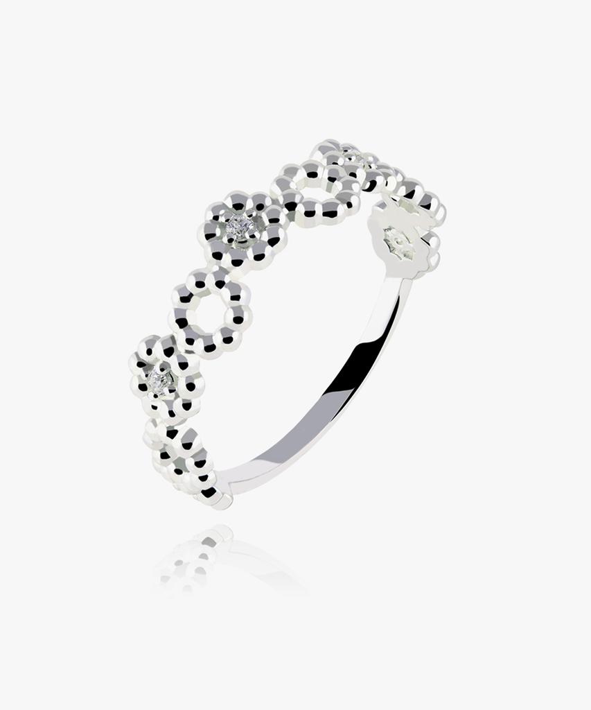 Кольцо Helene Jewelry из стерлингового серебра 925 пробы с шариком Bubble Crush и кубическим цирконием (Тип Б)