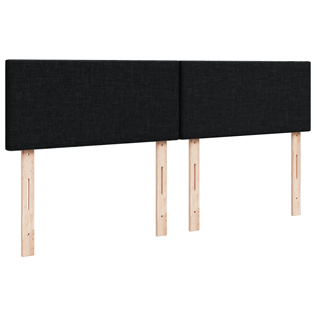 Ottoman Bed with Mattress & LEDs Black 140x200 cm Fabric