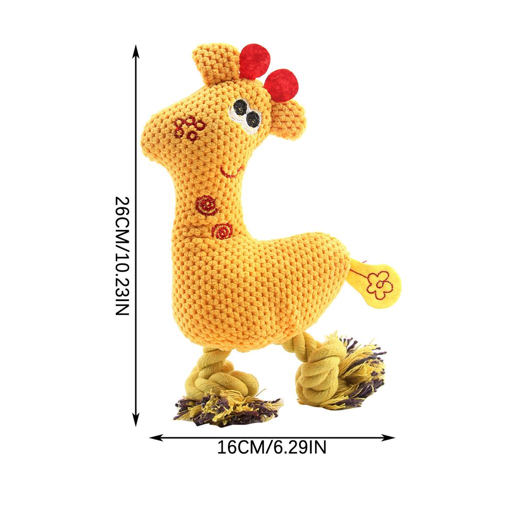 Милый плюшевый жираф, веревка, домашние животные, маленькие собаки, пищащие интерактивные игрушки, куклы-олени, щенок, играющий, жевательная игрушка, аксессуары для дрессировки собак