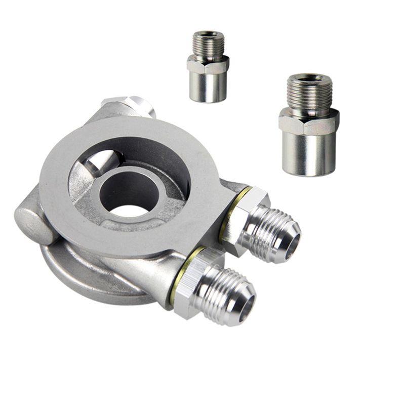 Oil Cooler Sandwich Plate Filter Adapter Turbo Thermostat Oil Sender Adapter High Quality Aluminum AN8 AN10 Car Parts