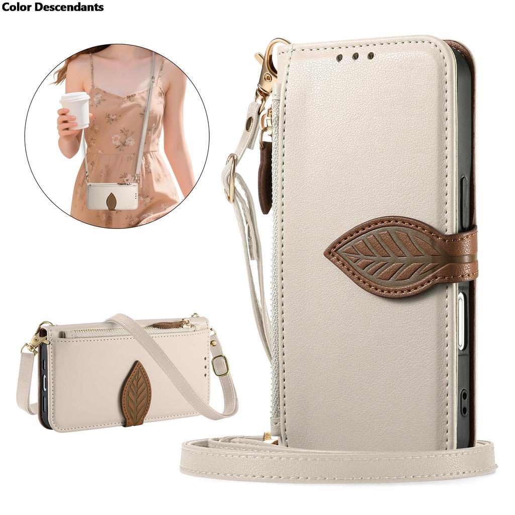 Leaf Buckle Crossbody Lanyard Wallet Case For Infinix Note Hot 50 Pro Plus Spark 20C Card Holder Luxury Leather Phone Cover Bags