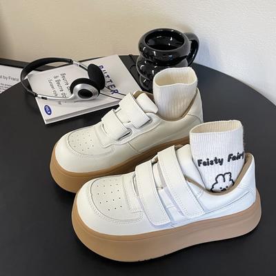 2025 новые летне-осенние туфли на платформе Maillard, универсальные маленькие белые туфли на липучках в стиле инс, нишевые, высокоценные кеды