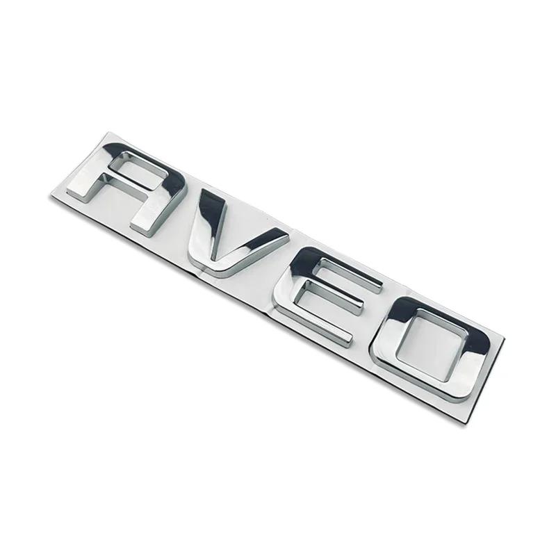AABJT1 12.3x2.2cm Metal for Chevrolet AVEO Car Rear Trunk Letter Emblem Sticker Auto Decoration Accessories Badge Decals Modified parts