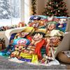 One Piece Pattern Blanket for Home Decoration, Bed, Sofa, Car Travel, Camping, Suitable for All Seasons, Birthday Christmas Gift