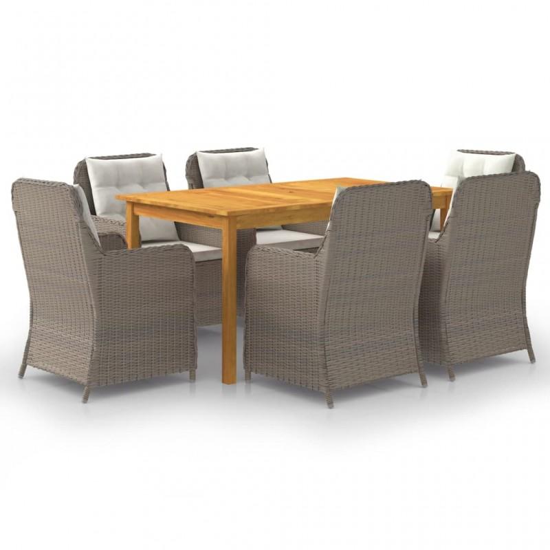 Day and Night - Day and Night 7-piece Brown Garden Dining Set