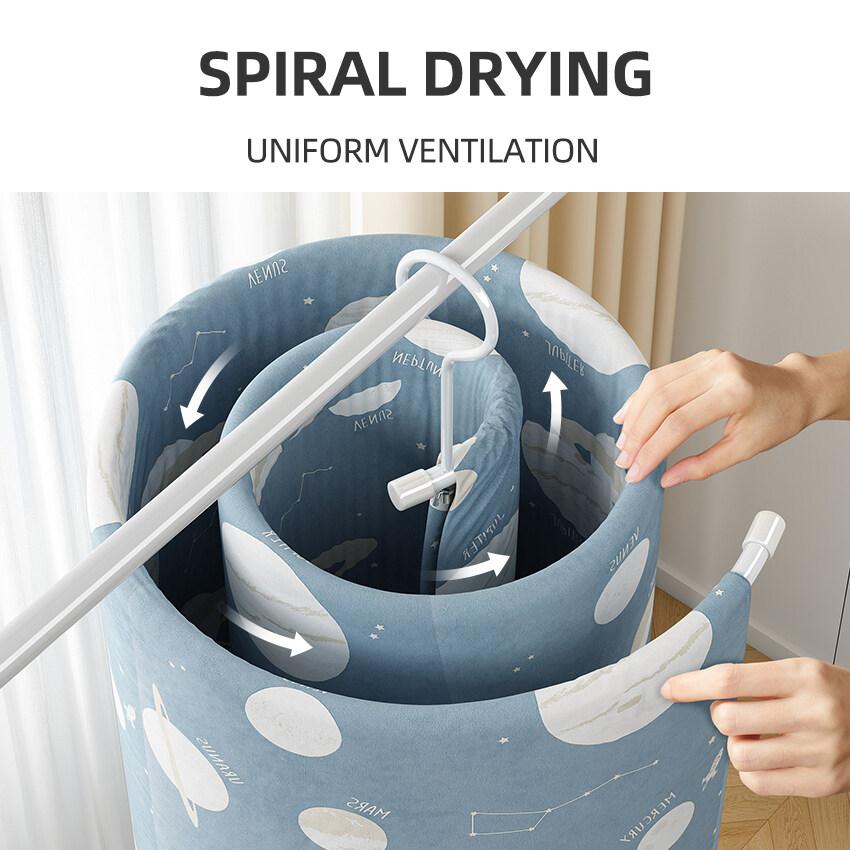 Round Spiral Quilt Sheets Hanger Bed Linen Covers Rotating Drying Rack Clothes Blacket Holder Outdoor Household Balcony Hanging