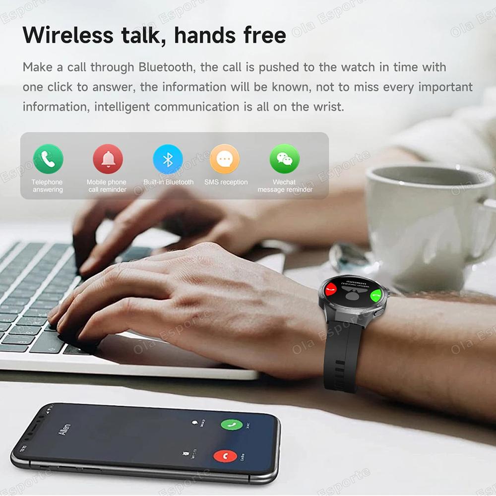 Новые умные часы Watch 5 с GPS-трекером для мужчин, 360*360, Bluetooth-звонки, водонепроницаемые, ЭКГ, монитор здоровья, спортивные умные часы для мужчин
