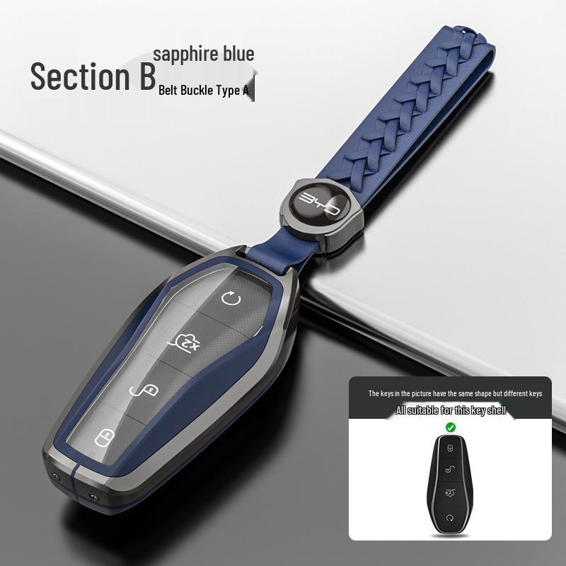 Чехол для ключей BYD: Совместим с Song Pro Plus, Yuan DMI, Dolphin, Han, Tang, Qin, Seal и Destroyer 05 Защитный чехол.