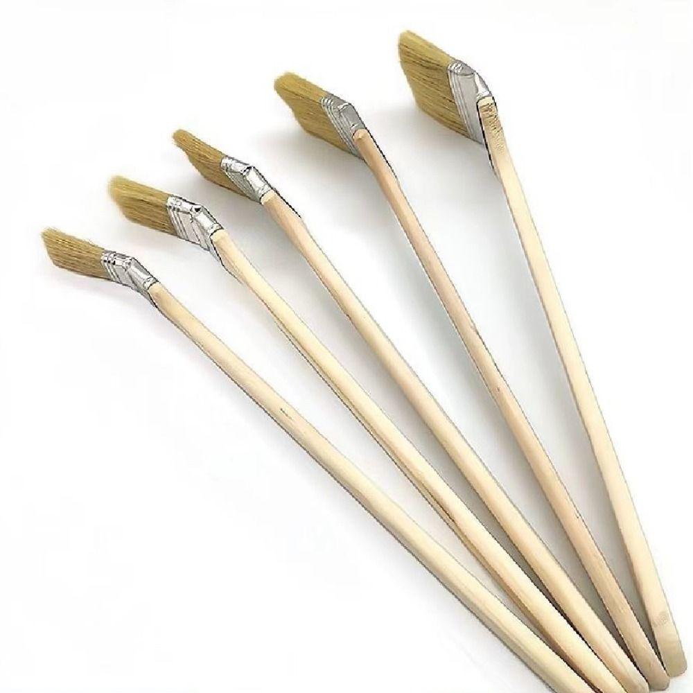 Long Handle Elbow Elbow Paint Brush Solid Wood Handle Universal Bristle Brush Painting