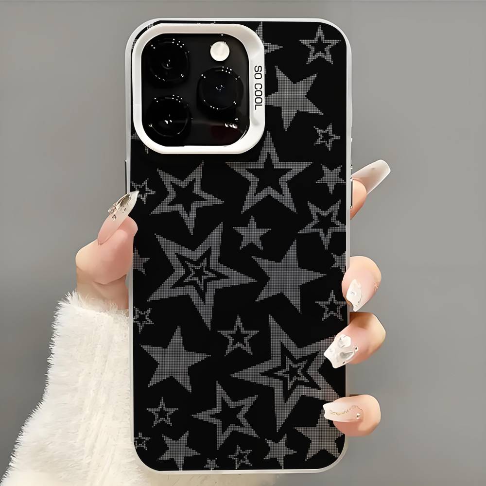 Милый корейский Ins Y2k Звезда Чехол для телефона Чехол для iPhone 14 16 15 11 12 13 Pro Max Mini Plus Ударопрочный чехол