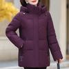 Winter Jackets Women Parkas Elegant Loose Thick Warm Embroidery Outerwears Middle Age Women's Coats