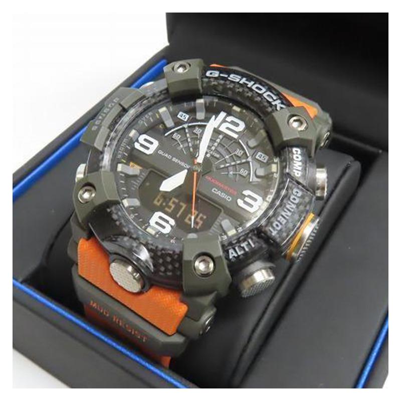 Casio Серия MASTER OF G-LAND Мировое время Пыле- и грязезащитная конструкция Отображение расхода калорий Кварцевый механизм Ремешок из смолы GG-B100-1A9JF