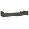 2 Seater Sofa Bed with 2 Pillows Dark Gray Velvet