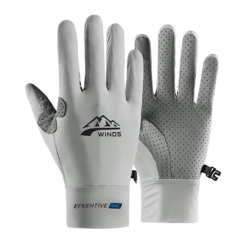 Перчатки для рыбалки, солнцезащитные перчатки, дышащие, нескользящие, защита от ультрафиолета, спортивные мужские и женские велосипедные перчатки из ледяного шелка, бег на открытом воздухе